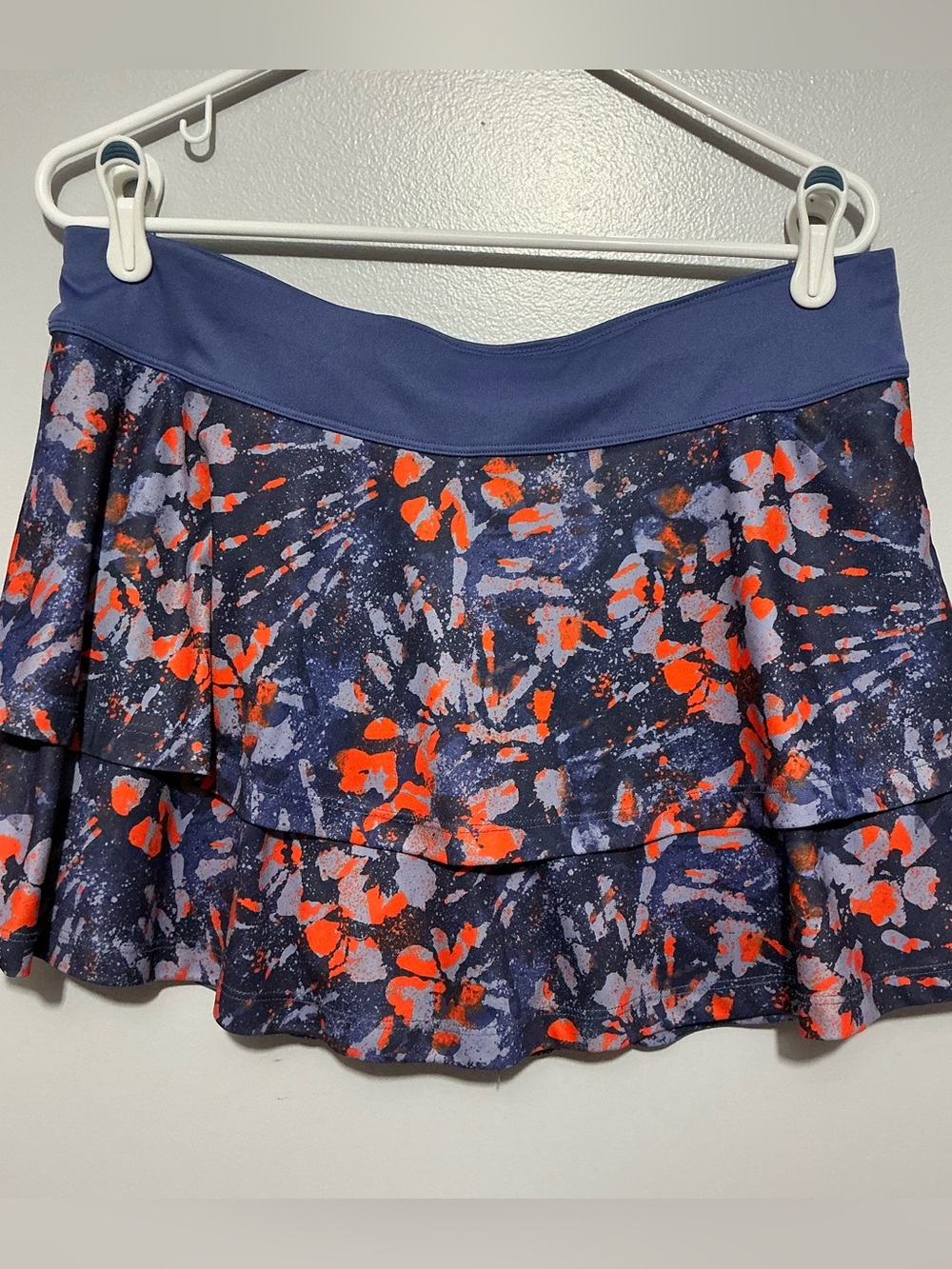 Grand Slam Abstract Splatter Floral Printed Skort - Admiral Multi size L